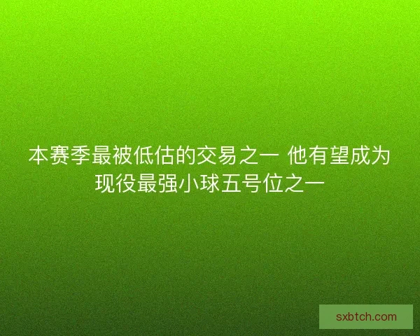 本赛季最被低估的交易之一 他有望成为现役最强小球五号位之一 本赛季最被低估的交易之一 他有望成为现役最强小球五号位之一