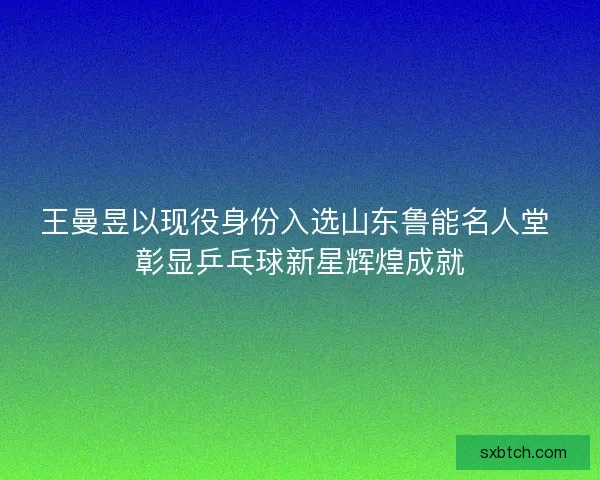 王曼昱以现役身份入选山东鲁能名人堂 彰显乒乓球新星辉煌成就 王曼昱以现役身份入选山东鲁能名人堂 彰显乒乓球新星辉煌成就