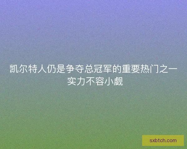 凯尔特人仍是争夺总冠军的重要热门之一 实力不容小觑